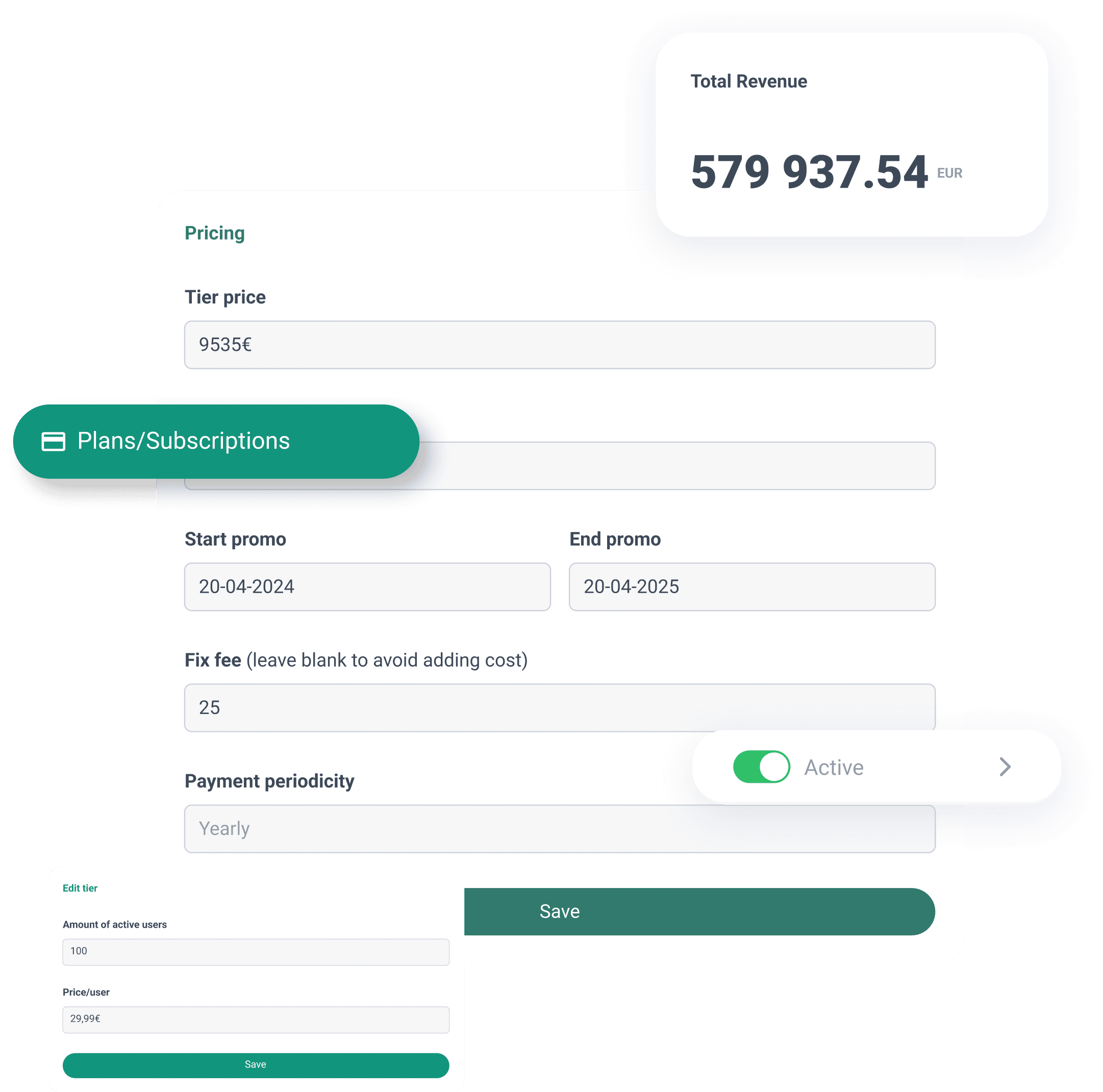 FINANCE & BILLING mockup